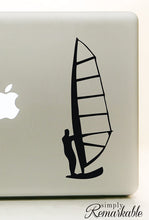 Load image into Gallery viewer, Vinyl Decal Sticker for Computer Wall Car Mac MacBook and More Sports Windsurfing Decal - Size - 7 x 2.5 inches