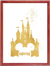 Load image into Gallery viewer, Inspired by Disney Castle and Home - Poster Print Photo Quality - Made in USA - Home Art Print -Frame not Included (8x10, Gold)