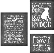 Load image into Gallery viewer, Set of 3 Animal Rescue Beautiful Photo Quality Poster Print - Celebrate Your Love of Animals (8x10, Rescue 3 Pack Chalk)