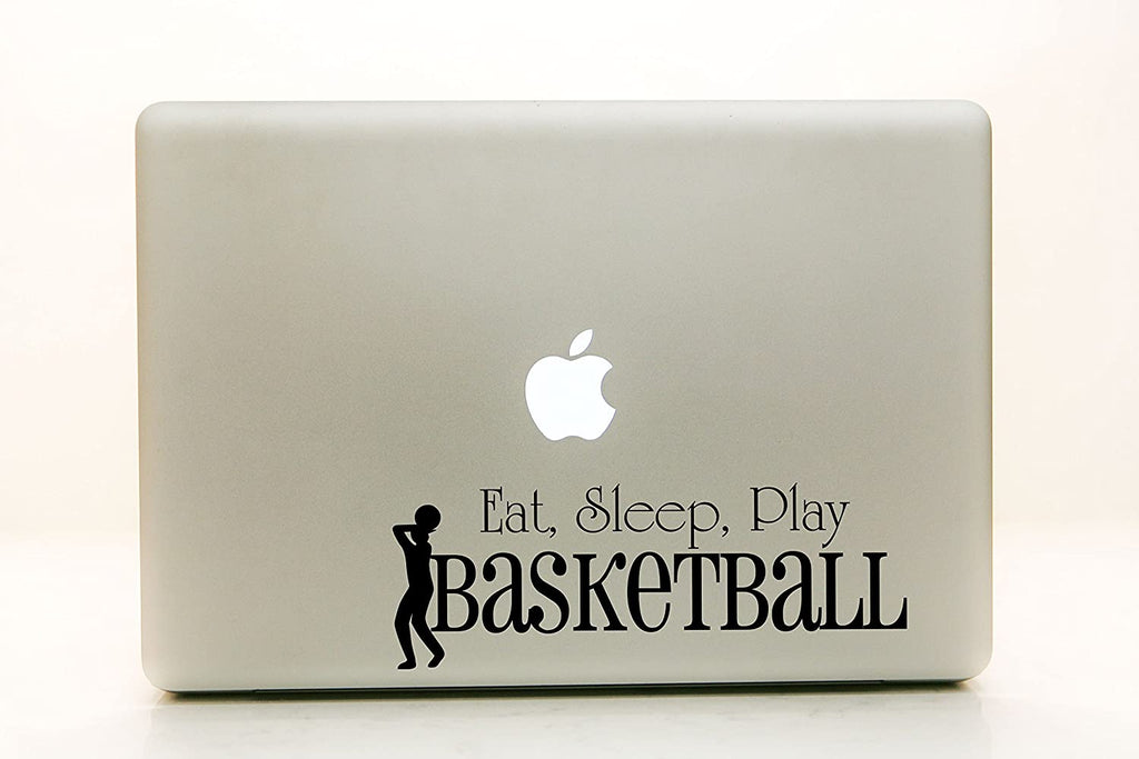 Vinyl Decal Sticker for Computer Wall Car Mac Macbook and More - Eat, Sleep, Play Basketball