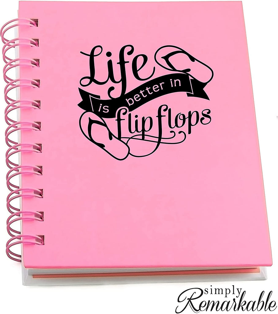 Vinyl Decal Sticker for Computer Wall Car Mac Macbook and More Life is better in flip flops