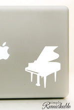 Load image into Gallery viewer, Vinyl Decal Sticker for Computer Wall Car Mac MacBook and More Music Decal - Grand Piano Decal - 5.2 x 4.5 inches
