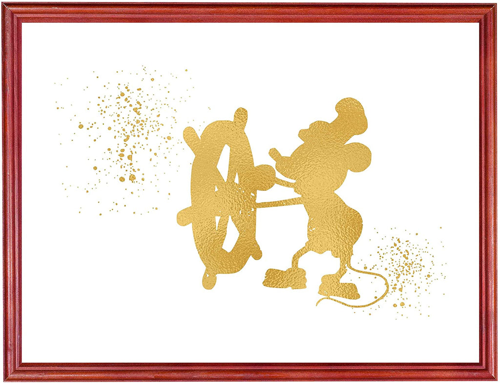 Inspired by Mickey and Minnie Mouse Love and Friendship - Poster Print Photo Quality - Made in USA - Disney Inspired - Home Art Print -Frame not Included (8x10, MBoat)