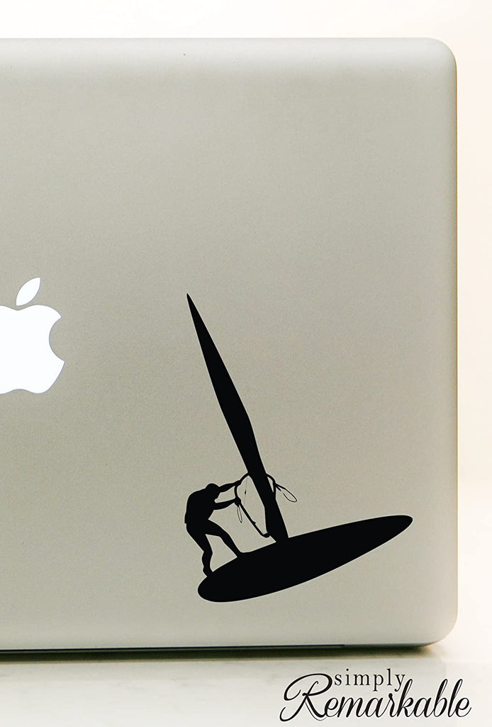 Vinyl Decal Sticker for Computer Wall Car Mac MacBook and More Sports Windsurfing Decal - Size - 5.2 x 5.2 inches