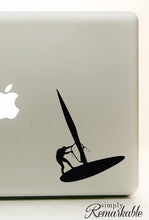 Load image into Gallery viewer, Vinyl Decal Sticker for Computer Wall Car Mac MacBook and More Sports Windsurfing Decal - Size - 5.2 x 5.2 inches