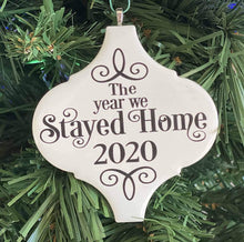 Load image into Gallery viewer, 2020 Masked Pandemic Humor Survive Ornament Christmas Tree Decor Porcelaine Tile