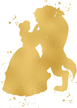 Load image into Gallery viewer, Set of 3 Gold Print Inspired by Beauty and The Beast - Made in USA - Disney Inspired - Home Art Print -Frame not Included (8x10, Gold Set 1)