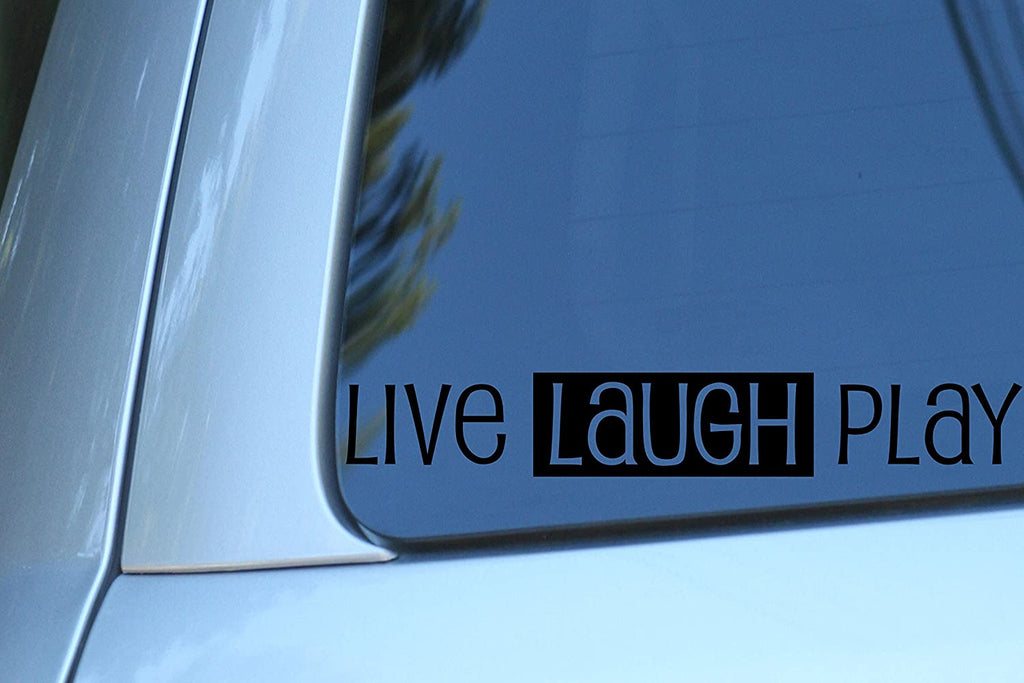Vinyl Decal Sticker for Computer Wall Car Mac Macbook and More - Live Laugh Play
