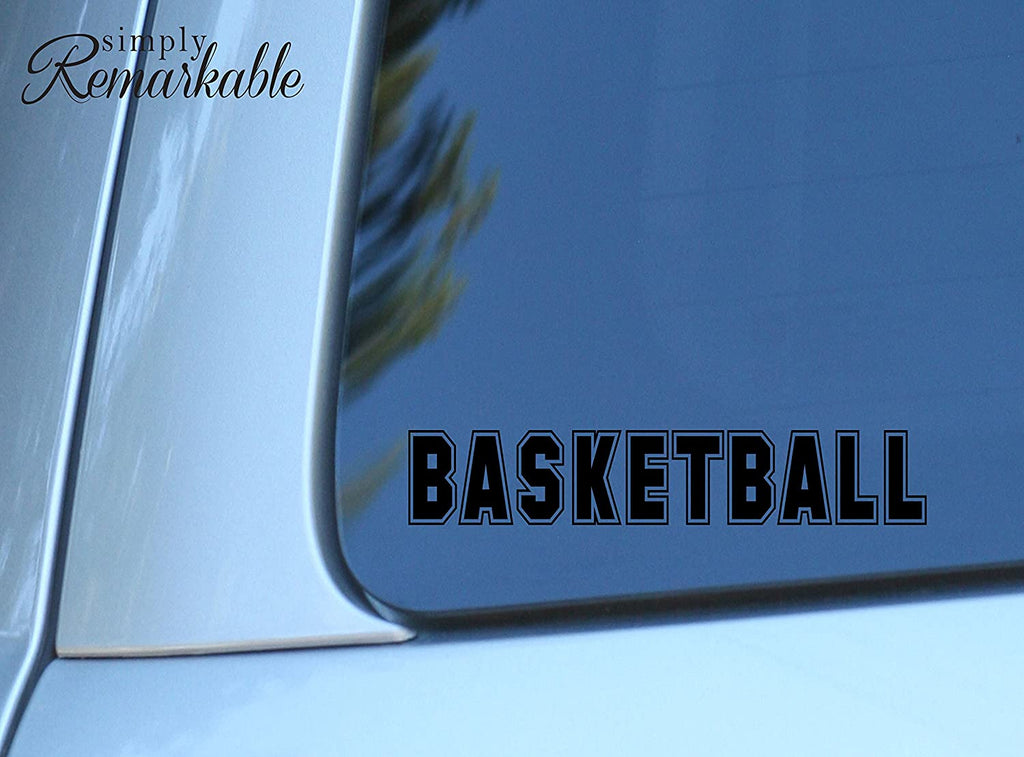 Vinyl Decal Sticker for Computer Wall Car Mac MacBook and More - Basketball - 8 x 1.5 inches