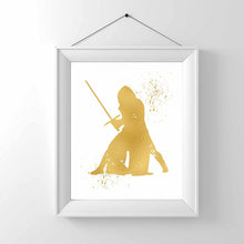 Load image into Gallery viewer, Gold Print - Kylo Ren Inspired by Star Wars - Gold Poster Print Photo Quality - Made in USA - Home Art Print -Frame not Included (8x10, Kylo Ren)