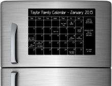 Load image into Gallery viewer, Chalkboard Sticker Calendar Wall Decal with Notes Area and Liquid Chalk Pen Chalkboard Marker (22"x18")