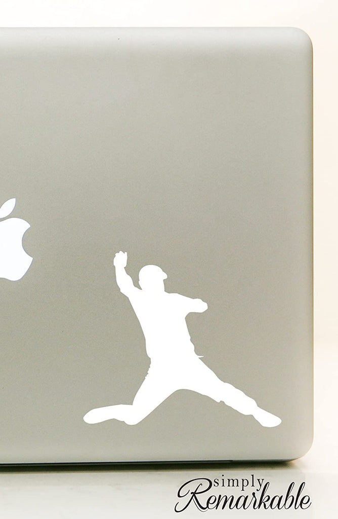 Vinyl Decal Sticker for Computer Wall Car Mac MacBook and More Sports Sticker Baseball Player Decal Size 5.2 x 6 inches