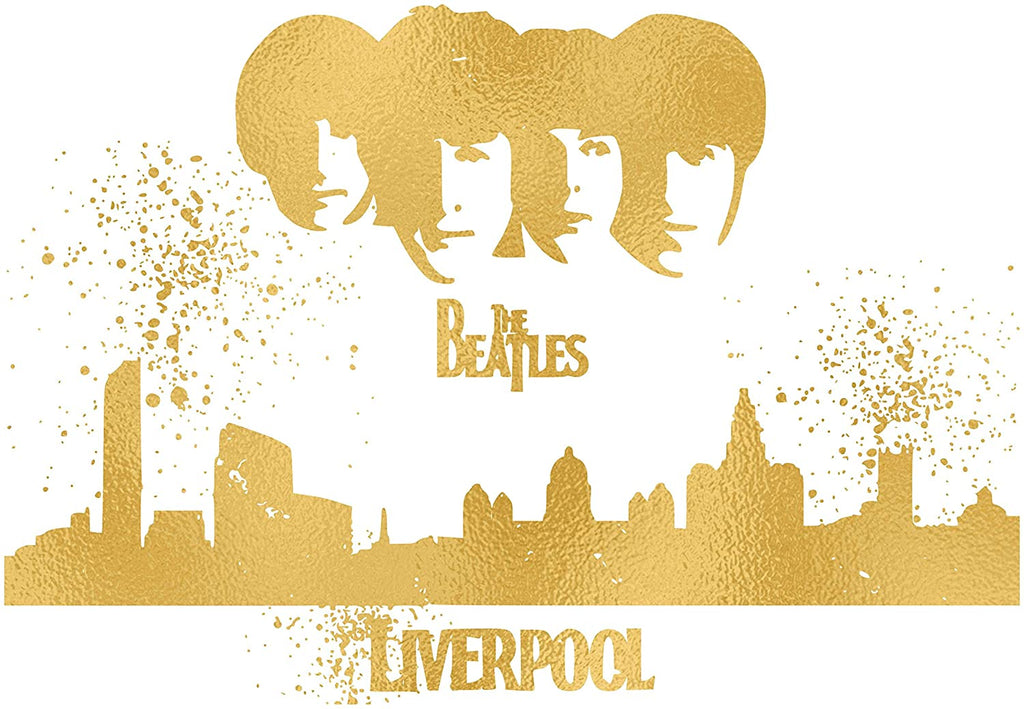 Inspired by The Beatles - Poster Print Photo Quality - Made in USA - John Lennon, Paul McCartney, George Harrison and Ringo Starr -Frame not Included (8x10, Beatles Liverpool Gold)