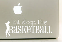 Load image into Gallery viewer, Vinyl Decal Sticker for Computer Wall Car Mac Macbook and More - Eat, Sleep, Play Basketball