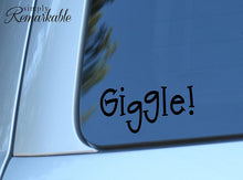 Load image into Gallery viewer, Vinyl Decal Sticker for Computer Wall Car Mac MacBook and More - Giggle - 5.2 x 2.7 inches
