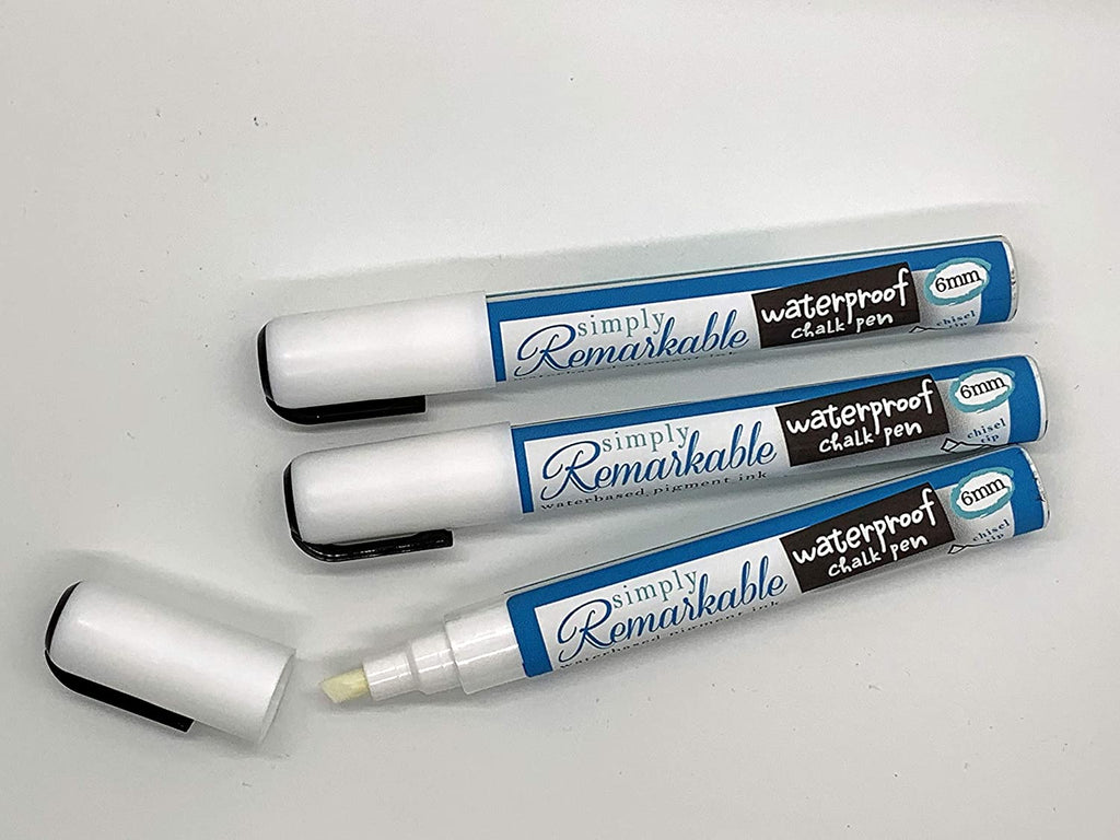 Waterproof Chalk Pen to Write or Draw Custom Labels, Tags and More (Set of 3-6mm, White)
