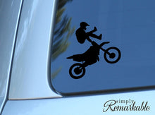 Load image into Gallery viewer, Vinyl Decal Sticker for Computer Wall Car Mac MacBook and More Motorcycle Sticker Motorcross - Size 5.2 x 5 inches