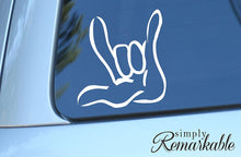 Load image into Gallery viewer, Vinyl Decal Sticker for Computer Wall Car Mac Macbook and More Sign Language"I Love You"
