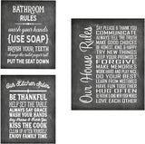 House Rules - Beautiful Photo Quality Poster Print - Decorate your home with these beautiful prints for kitchen, bath, family room, housewarming gift Made in the USA (8