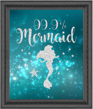 Load image into Gallery viewer, 99% Mermaid Print Photo Quality - Made in USA - Under The sea - Mermaid Tale Inspired - Home Art Print -Frame not Included (8x10, Aqua 99%)