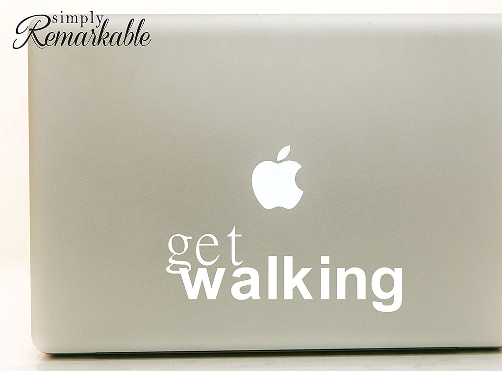 Vinyl Decal Sticker for Computer Wall Car Mac MacBook and More - Get Walking - 8 x 2.9 inches