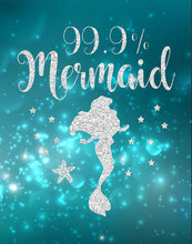 Load image into Gallery viewer, 99% Mermaid Print Photo Quality - Made in USA - Under The sea - Mermaid Tale Inspired - Home Art Print -Frame not Included (8x10, Aqua 99%)