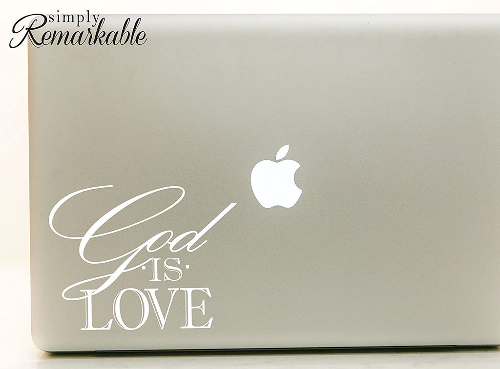Vinyl Decal Sticker for Computer Wall Car Mac MacBook and More God is Love 5.2 x 4 inches