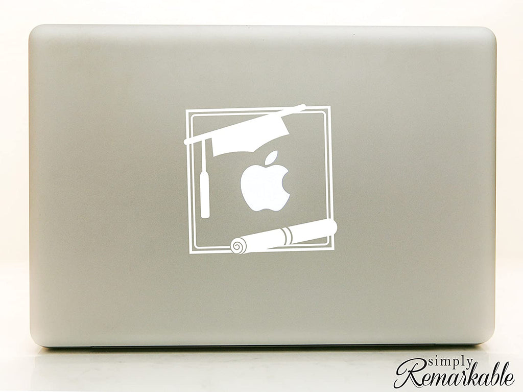 Vinyl Decal Sticker for Computer Wall Car Mac Macbook and More - Graduate Frame Decal