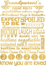 Load image into Gallery viewer, Grandparent&#39;s House Rules - Beautiful Chalkboard Photo Quality Poster Print - Gift for Grandparents, Grandma, Grandpa, Grandmother, Family - Made in the USA (8x10, Grandparent&#39;s Rules - Chalkboard)