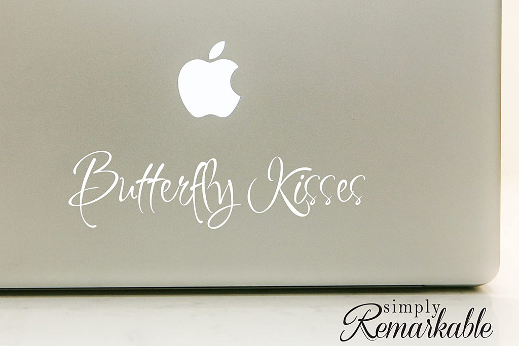 Vinyl Decal Sticker for Computer Wall Car Mac Macbook and More - Butterfly Kisses