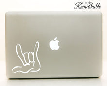 Load image into Gallery viewer, Vinyl Decal Sticker for Computer Wall Car Mac Macbook and More Sign Language&quot;I Love You&quot;
