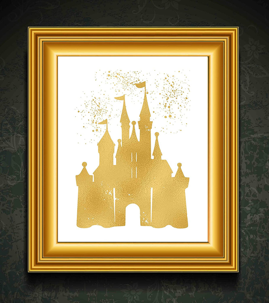 Inspired by Disney Castle and Home - Poster Print Photo Quality - Made in USA - Home Art Print -Frame not Included (8x10, Castle)