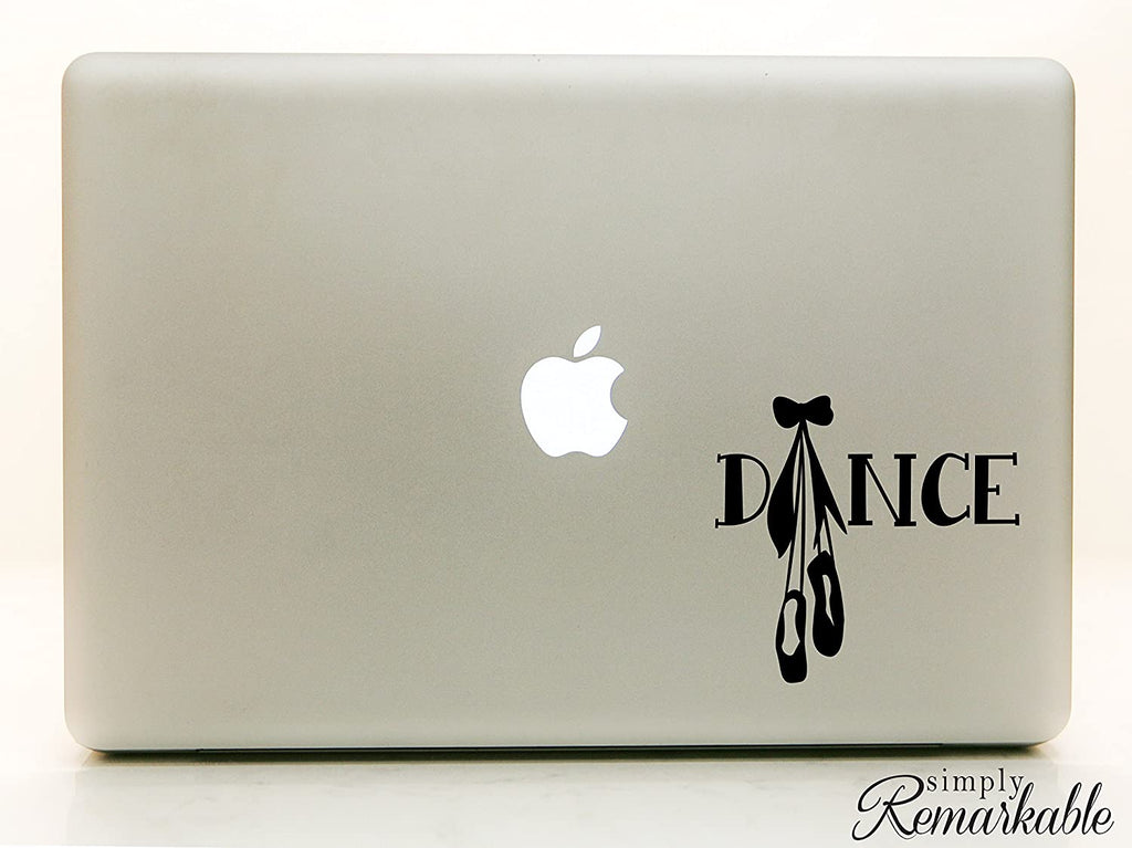 Dance with Ballet Shoes Vinyl Decal Sticker for Computer Wall Car Mac MacBook - 5.2" x 5"