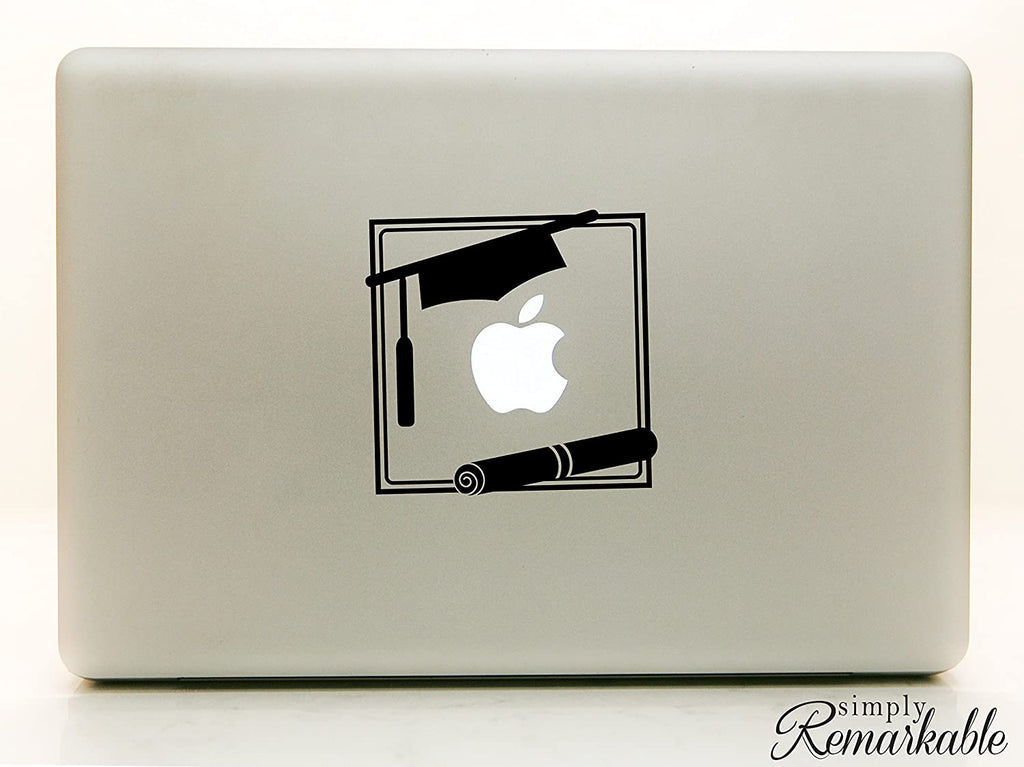 Vinyl Decal Sticker for Computer Wall Car Mac Macbook and More - Graduate Frame Decal