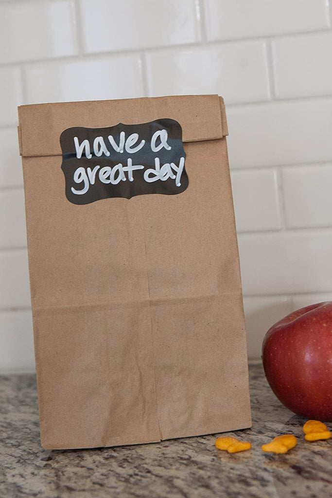 Chalkboard Labels - Rectangle Chalk Labels Removable, Rewriteable, Simply Remarkable! Organize, Personalize and Entertain Classic, long lasting Material. (Medium Fancy Rectangle)
