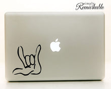 Load image into Gallery viewer, Vinyl Decal Sticker for Computer Wall Car Mac Macbook and More Sign Language"I Love You"