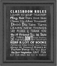 Load image into Gallery viewer, Classroom Rules - Beautiful Photo Quality Poster Print with Chalkboard Background - Perfect for Teachers and Classrooms - Made in The USA (8x10, Class Rules Chalk)