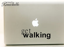 Load image into Gallery viewer, Vinyl Decal Sticker for Computer Wall Car Mac MacBook and More - Get Walking - 8 x 2.9 inches