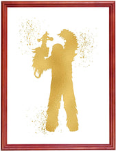 Load image into Gallery viewer, Gold Print - Chewbacca - Inspired by Star Wars - Gold Poster Print Photo Quality - Made in USA - Home Art Print -Frame not Included (8x10, Chewbacca)