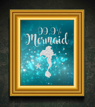 Load image into Gallery viewer, 99% Mermaid Print Photo Quality - Made in USA - Under The sea - Mermaid Tale Inspired - Home Art Print -Frame not Included (8x10, Aqua 99%)