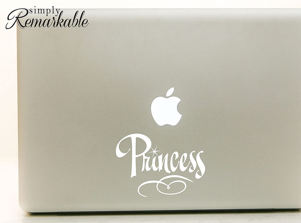 Vinyl Decal Sticker for Computer Wall Car Mac MacBook and More - Princess - 5.2 x 3.7 inches