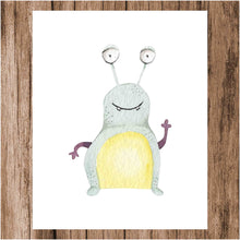 Load image into Gallery viewer, Adorable Monster Wall Art Prints (Set of 6) Unframed. Six Delightful 8&quot;x10&quot; Watercolor Characters for Nursery Kids Room and Home Decor