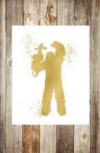 Load image into Gallery viewer, Gold Print - Chewbacca - Inspired by Star Wars - Gold Poster Print Photo Quality - Made in USA - Home Art Print -Frame not Included (8x10, Chewbacca)