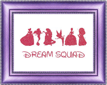 Load image into Gallery viewer, Inspired by Disney Princess and a Girls Dream Squad of Princesses - Poster Print Photo Quality - Made in USA - Home Art Print -Frame not Included (8x10, Pink)