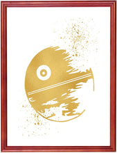 Load image into Gallery viewer, Gold Print - Death Star -Inspired by Star Wars - Gold Poster Print Photo Quality - Made in USA - Home Art Print -Frame not Included (8x10, Death Star)