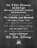 In This House We Do Disney Art Print