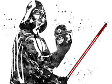 Load image into Gallery viewer, Darth Vader - Inspired by Star Wars - Black and Red Poster Print Photo Quality - Made in USA - Home Art Print -Frame not Included (8x10, Darth Death Star - Black)