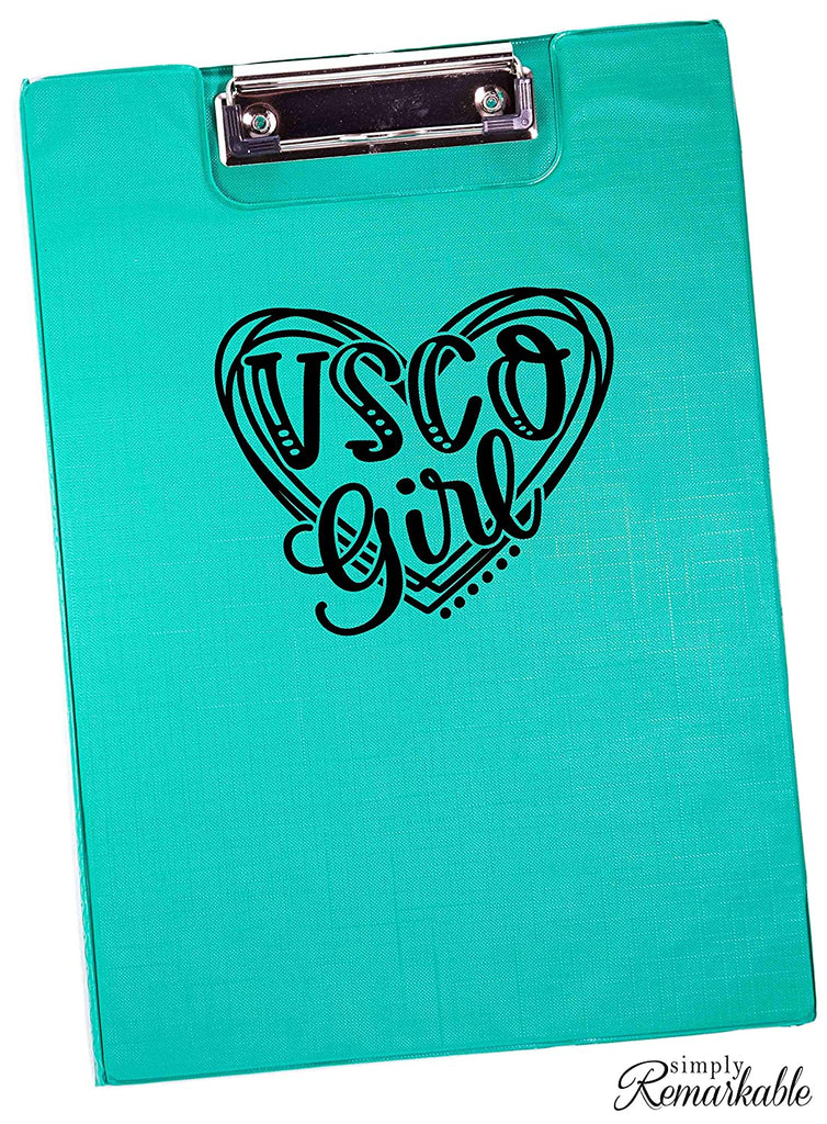 VSCO Girl Heart Decal Sticker for Walls, car, Computer and Locker. for Girls who Like scrunchies, Water Bottles, Turtles, Metal Straws, Tea and sksksk 5.2" x 4.3"