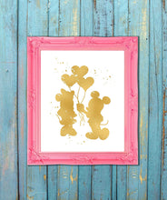 Load image into Gallery viewer, Inspired by Mickey and Minnie Mouse Love and Friendship - Poster Print Photo Quality - Made in USA - Disney Inspired - Home Art Print -Frame not Included (11x14, Balloons)