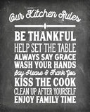 Kitchen Rules - Beautiful Photo Quality Poster Print - Decorate your home with these beautiful prints for kitchen, bath, family room, housewarming gift Made in the USA (8